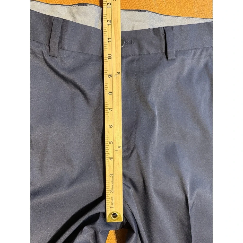 Brooks Brothers Dress Pants 35x30 Navy Stretch Flat‎ Front Golf Mens Performance